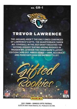2021 Donruss Optic - Gifted Rookies #GR-1 Trevor Lawrence Back