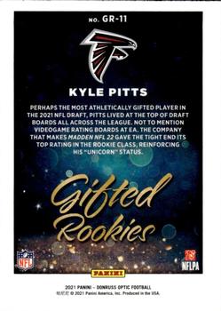 2021 Donruss Optic - Gifted Rookies #GR-11 Kyle Pitts Back