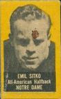 1950 Topps Felt Backs #NNO Emil Sitko Front