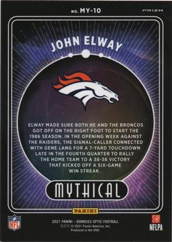 2021 Donruss Optic - Mythical #MY-10 John Elway Back