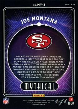 2021 Donruss Optic - Mythical Gold Vinyl #MY-3 Joe Montana Back