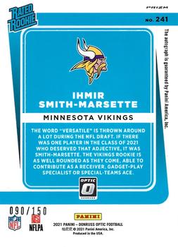 2021 Donruss Optic - Rated Rookies RPS Autographs #241 Ihmir Smith-Marsette Back