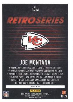 2021 Donruss Optic - Retro Series #RS-JM Joe Montana Back