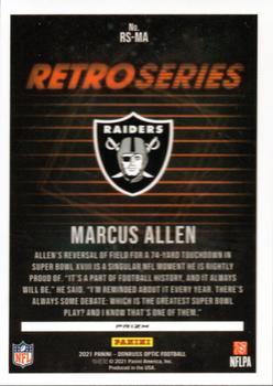 2021 Donruss Optic - Retro Series #RS-MA Marcus Allen Back