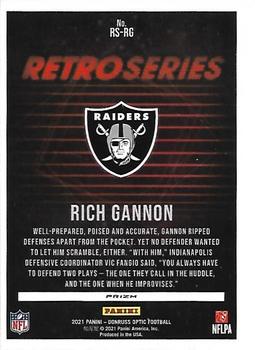 2021 Donruss Optic - Retro Series #RS-RG Rich Gannon Back