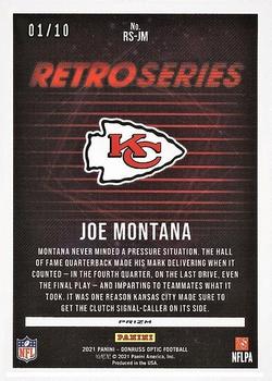 2021 Donruss Optic - Retro Series Gold #RS-JM Joe Montana Back