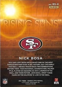 2021 Donruss Optic - Rising Suns #RS-8 Nick Bosa Back
