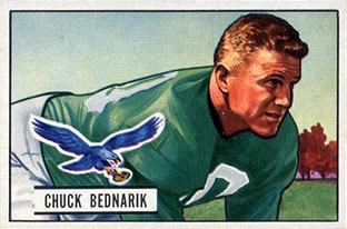 1951 Bowman #12 Chuck Bednarik Front