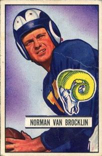 1951 Bowman #4 Norman Van Brocklin Front