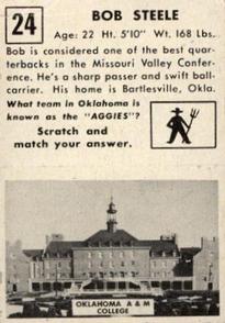 1951 Topps Magic #24 Bob Steele Back