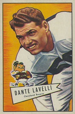 1952 Bowman Large #128 Dante Lavelli Front