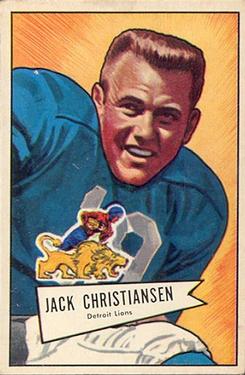 1952 Bowman Large #129 Jack Christiansen Front