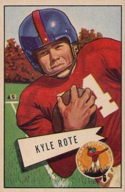 1952 Bowman Large #28 Kyle Rote Front