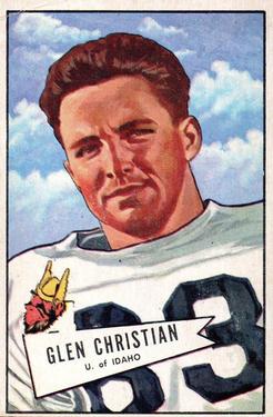 1952 Bowman Large #54 Glen Christian Front