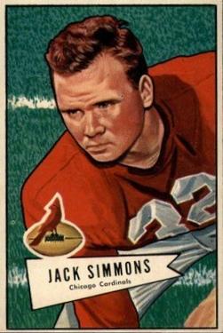 1952 Bowman Large #110 Jack Simmons Front