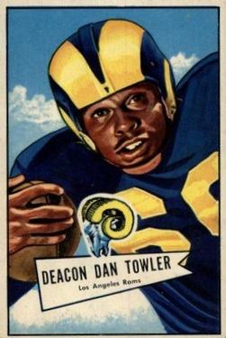 1952 Bowman Large #120 Deacon Dan Towler Front
