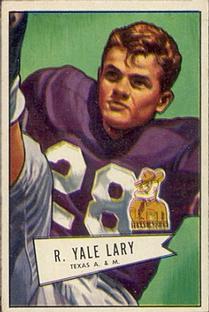 1952 Bowman Small #140 R. Yale Lary Front