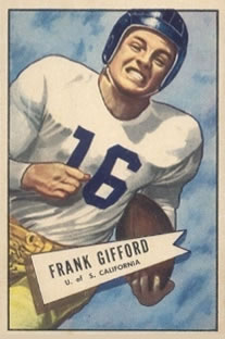 1952 Bowman Small #16 Frank Gifford Front