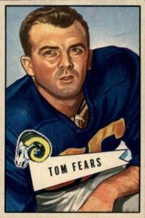1952 Bowman Small #13 Tom Fears Front
