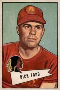 1952 Bowman Small #43 Dick Todd Front