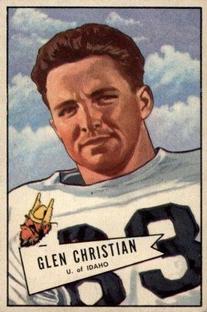 1952 Bowman Small #54 Glen Christian Front