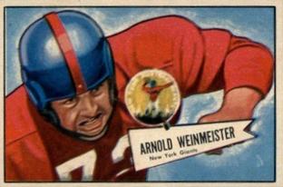 1952 Bowman Small #101 Arnold Weinmeister Front