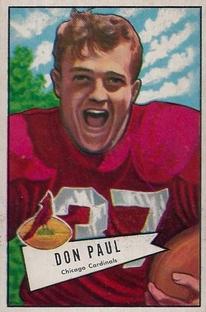 1952 Bowman Small #103 Don Paul Front