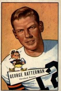 1952 Bowman Small #111 George Ratterman Front