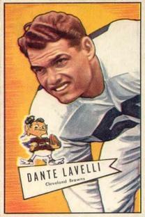1952 Bowman Small #128 Dante Lavelli Front
