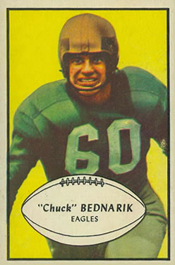 1953 Bowman #24 Chuck Bednarik Front