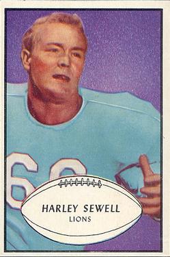 1953 Bowman #58 Harley Sewell Front