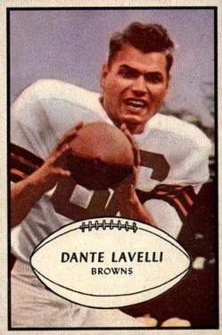 1953 Bowman #15 Dante Lavelli Front