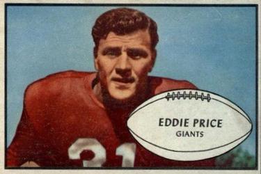 1953 Bowman #16 Eddie Price Front