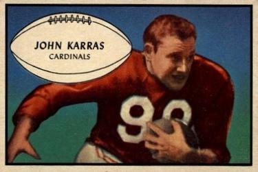 1953 Bowman #51 John Karras Front