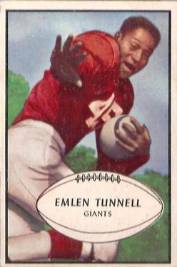1953 Bowman #53 Emlen Tunnell Front