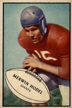 1953 Bowman #70 Merwin Hodel Front