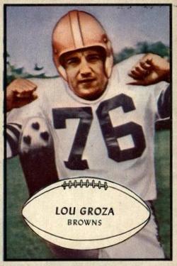 1953 Bowman #95 Lou Groza Front