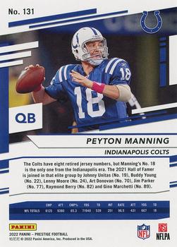 2022 Panini Prestige #131 Peyton Manning Back