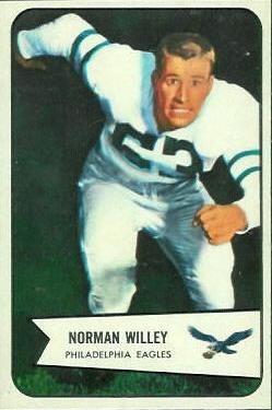 1954 Bowman #21 Norm Willey Front