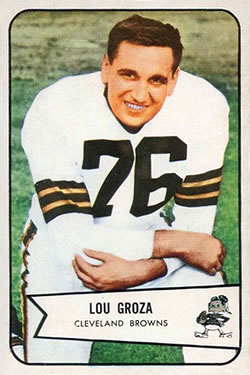 1954 Bowman #52 Lou Groza Front