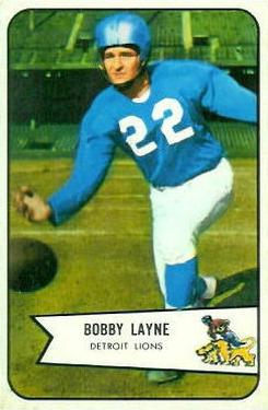 1954 Bowman #53 Bobby Layne Front