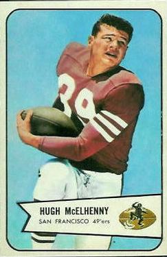 1954 Bowman #54 Hugh McElhenny Front