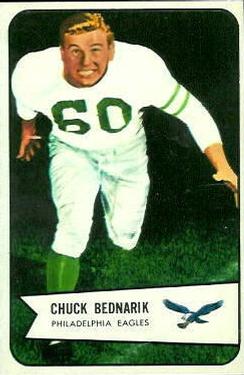 1954 Bowman #57 Chuck Bednarik Front