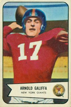 1954 Bowman #122 Arnold Galiffa Front
