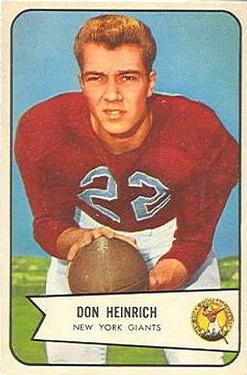 1954 Bowman #92 Don Heinrich Front