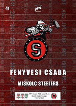 2022 HFN Gridiron #41 Fenyvesi Csaba Back