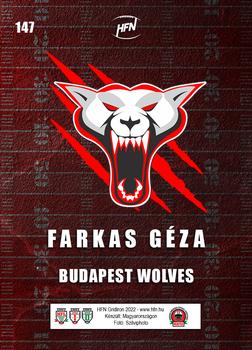 2022 HFN Gridiron #147 Farkas Geza Back