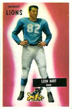 1955 Bowman #19 Leon Hart Front