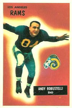 1955 Bowman #121 Andy Robustelli Front