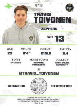 2021 Parkside Fan Controlled Football Season v1.0 Commemorative Set #15 Travis Toivonen Back